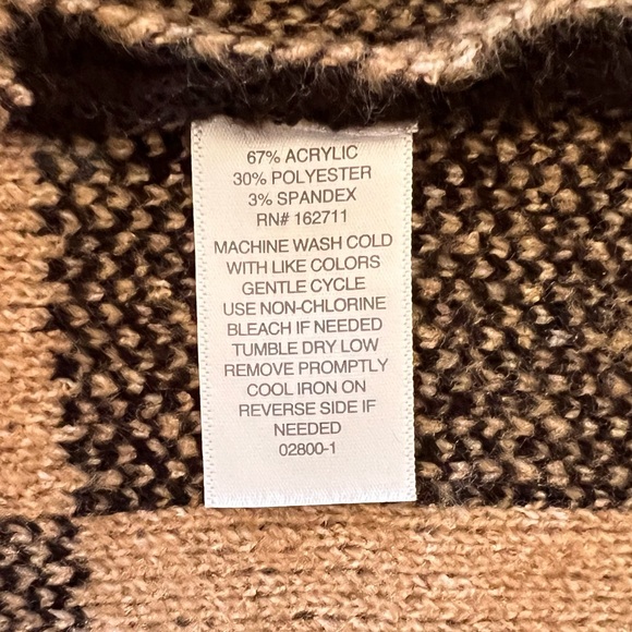 Liz Claiborne Plaid Longline Coatigan Sweater Coat NWT Size M - Picture 8 of 10